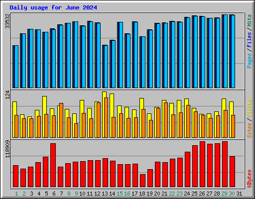 Daily usage for June 2024