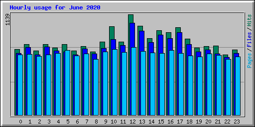 Hourly usage for June 2020