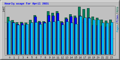 Hourly usage for April 2021