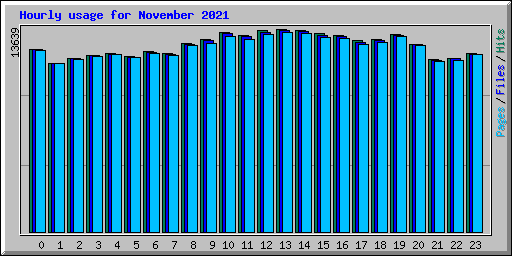Hourly usage for November 2021