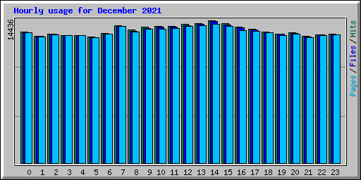 Hourly usage for December 2021