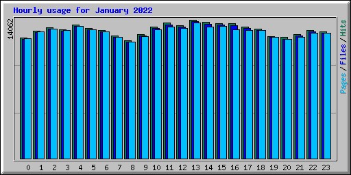 Hourly usage for January 2022