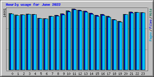 Hourly usage for June 2022