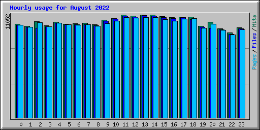 Hourly usage for August 2022