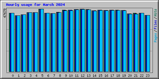 Hourly usage for March 2024