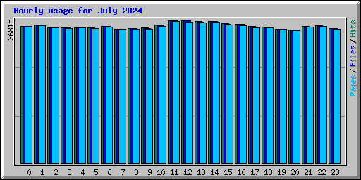 Hourly usage for July 2024