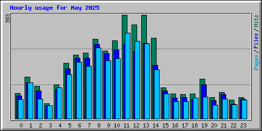 Hourly usage for May 2025